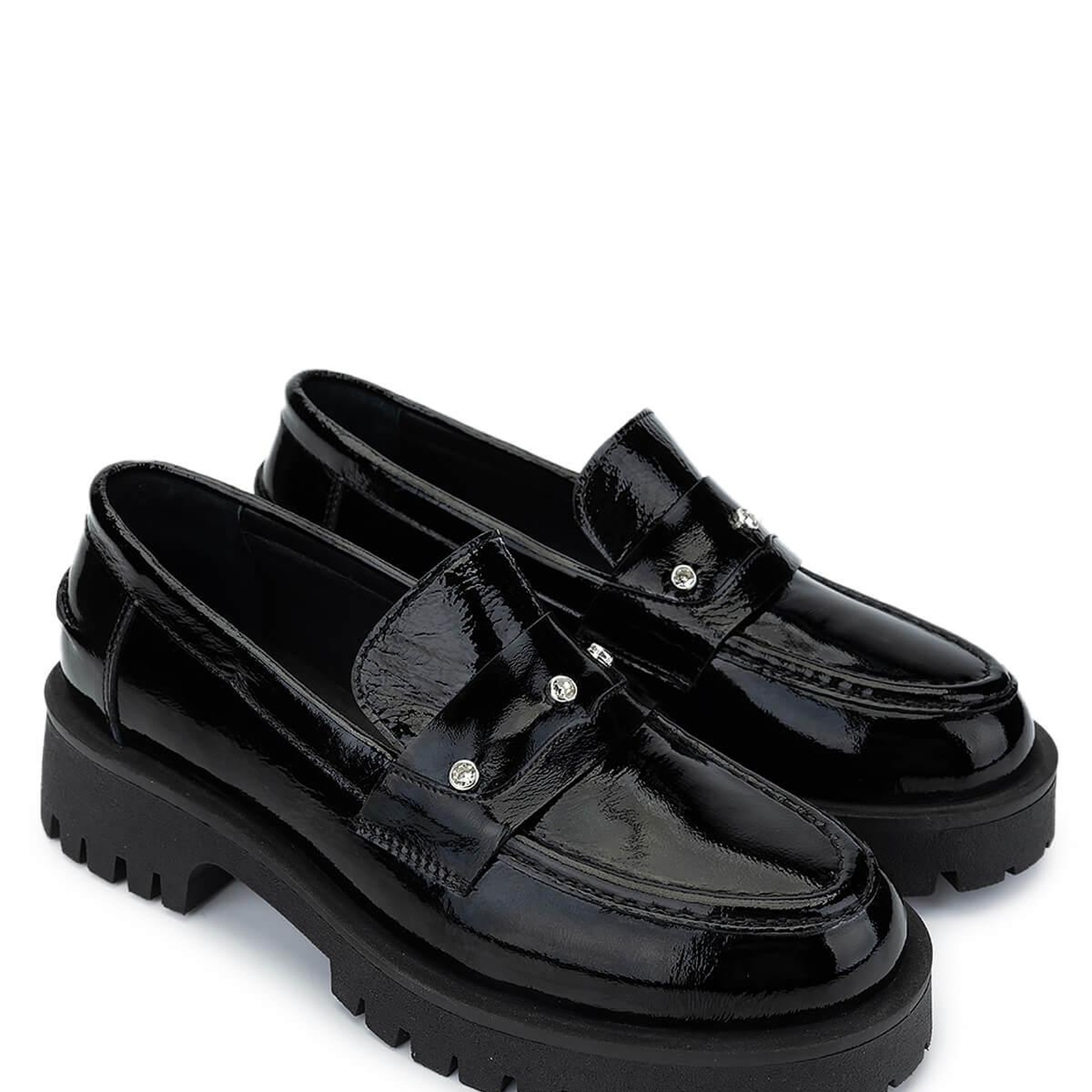 Tamer Tanca Kadın Hakiki Deri Siyah Açma Loafer Ayakkabı