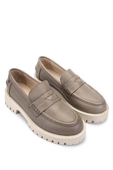  Tamer Tanca Kadın Hakiki Deri Vizon Floter Loafer Ayakkabı