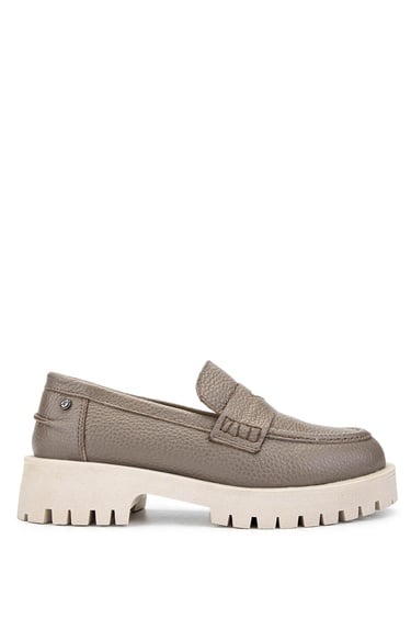  Tamer Tanca Kadın Hakiki Deri Vizon Floter Loafer Ayakkabı