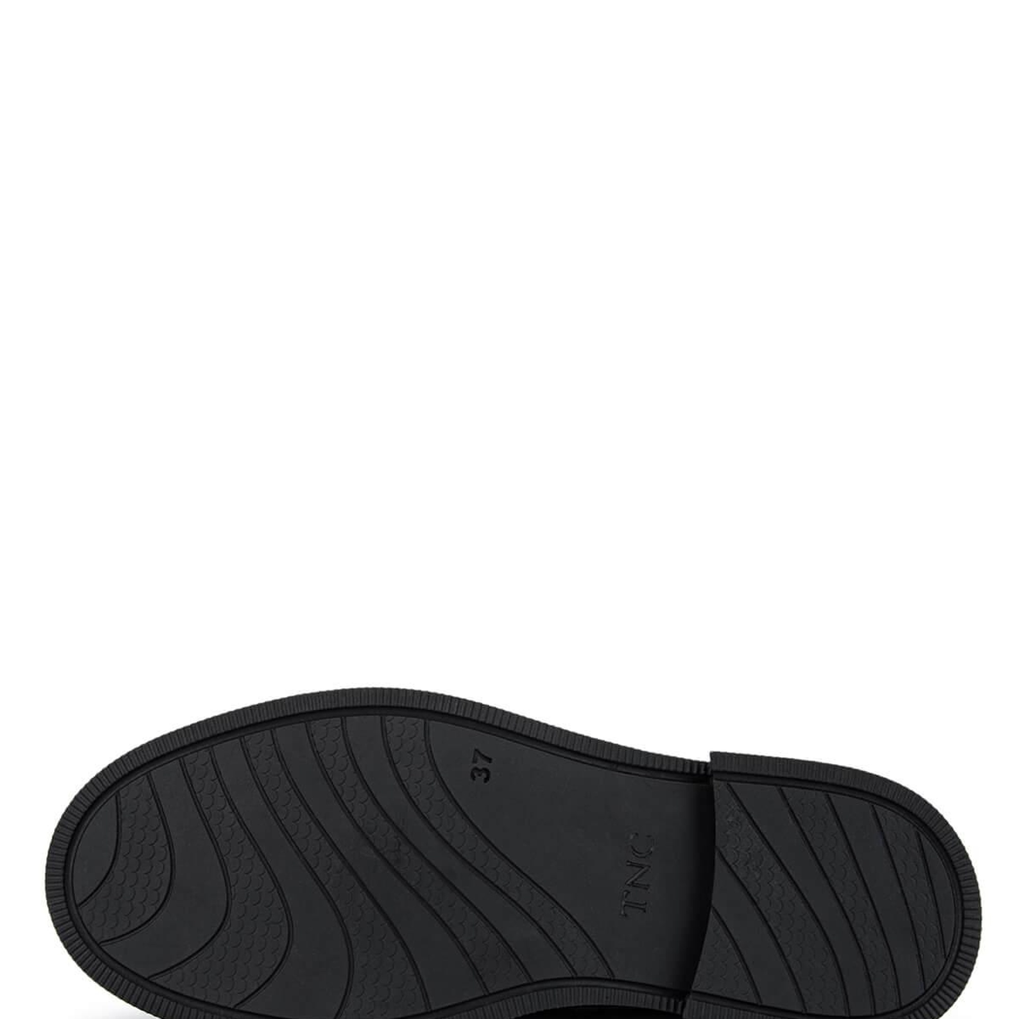 Tamer Tanca Kadın Hakiki Deri Siyah Rugan Loafer Ayakkabı