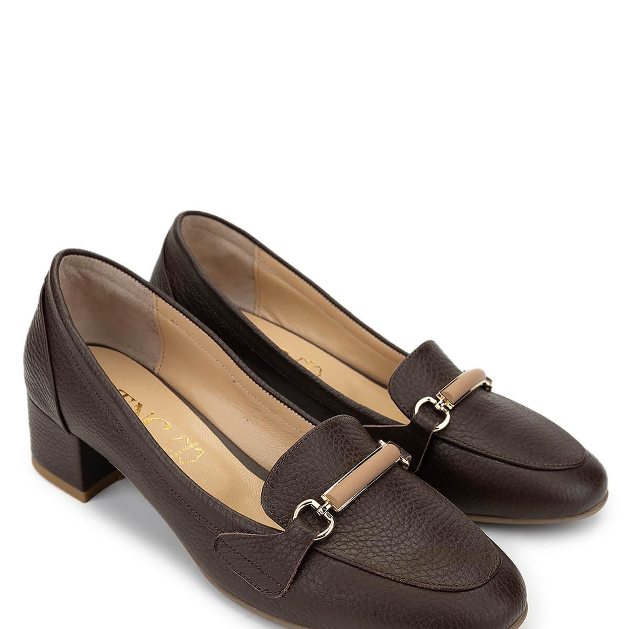 Tamer Tanca Kadın Hakiki Deri Kahverengi Topuklu Ayakkabı