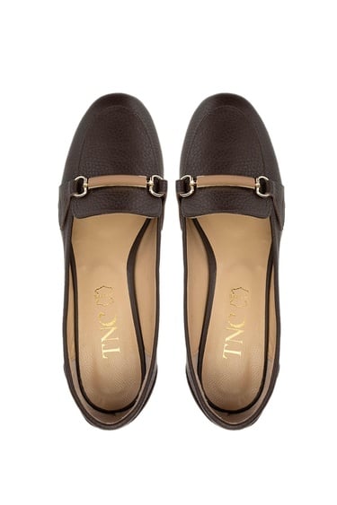  Tamer Tanca Kadın Hakiki Deri Kahverengi Topuklu Ayakkabı