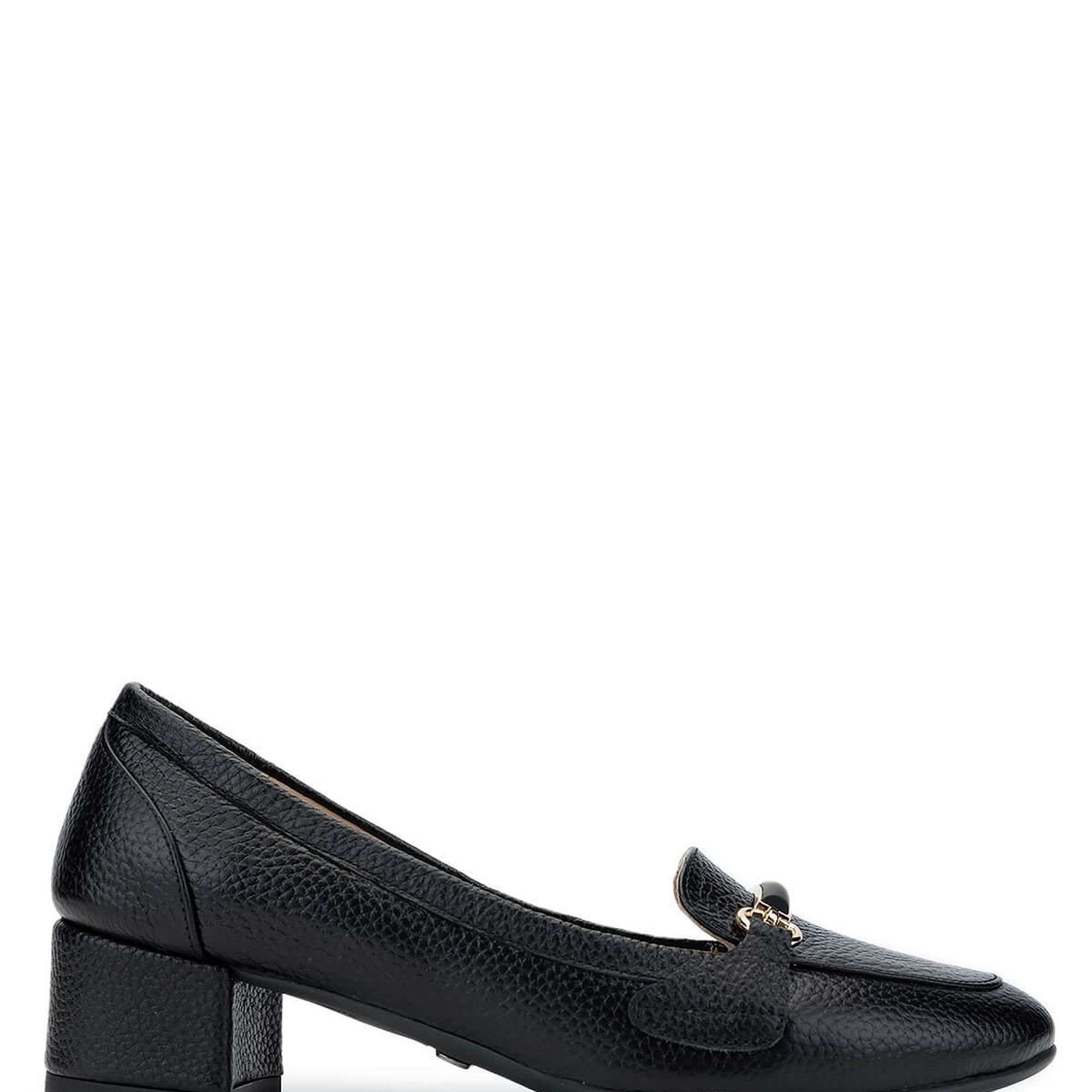 Tamer Tanca Kadın Hakiki Deri Siyah Deri Topuklu Ayakkabı