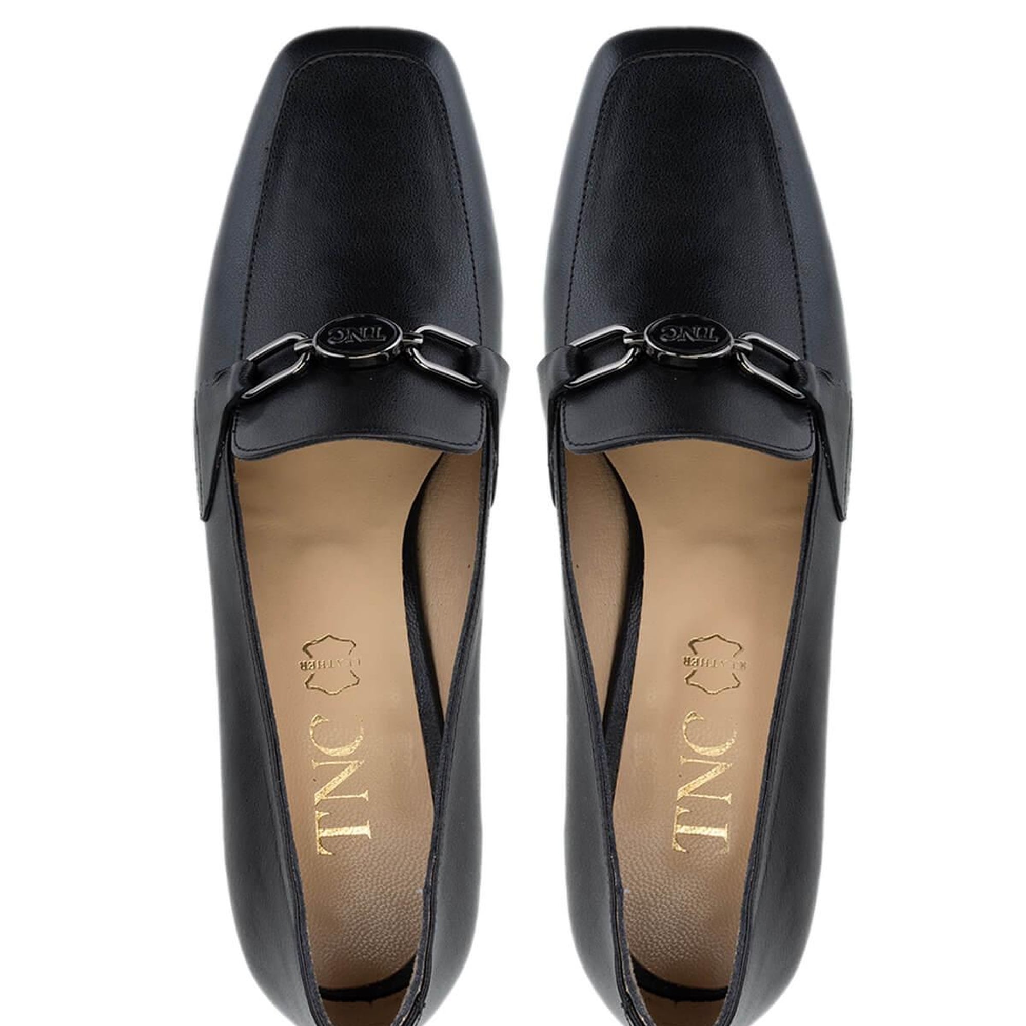 Tamer Tanca Kadın Hakiki Deri Siyah Deri Topuklu Ayakkabı