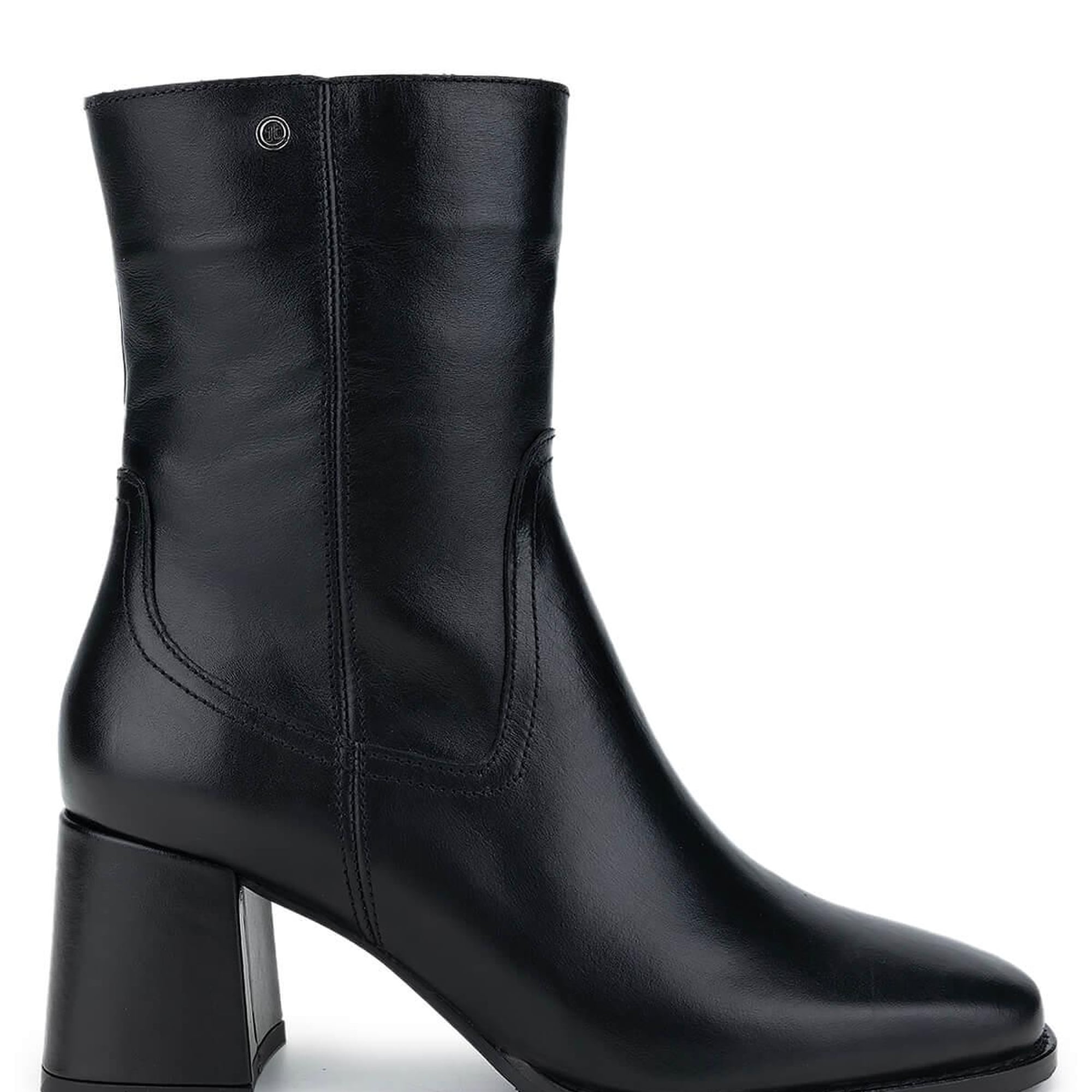 Tamer Tanca Kadın Hakiki Deri Siyah Deri Topuklu Bot