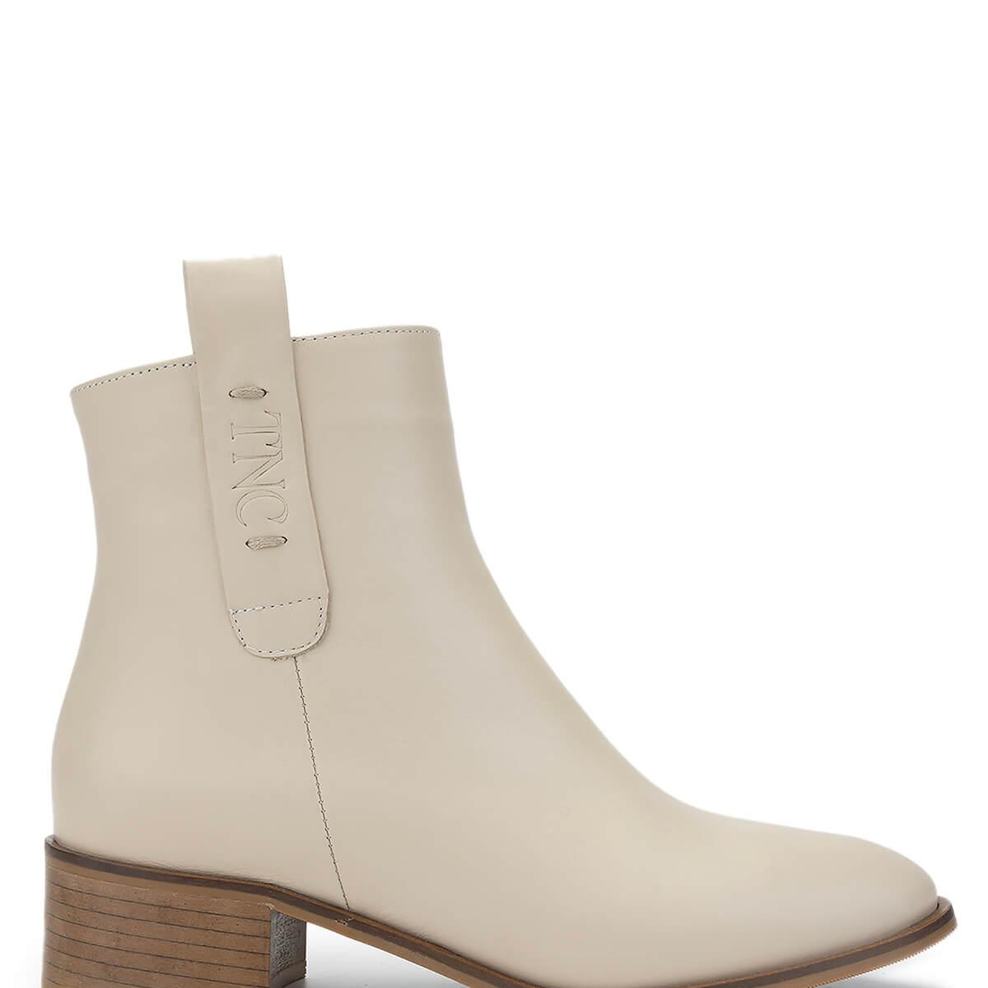 Tamer Tanca Kadın Hakiki Deri Bej Topuklu Bot
