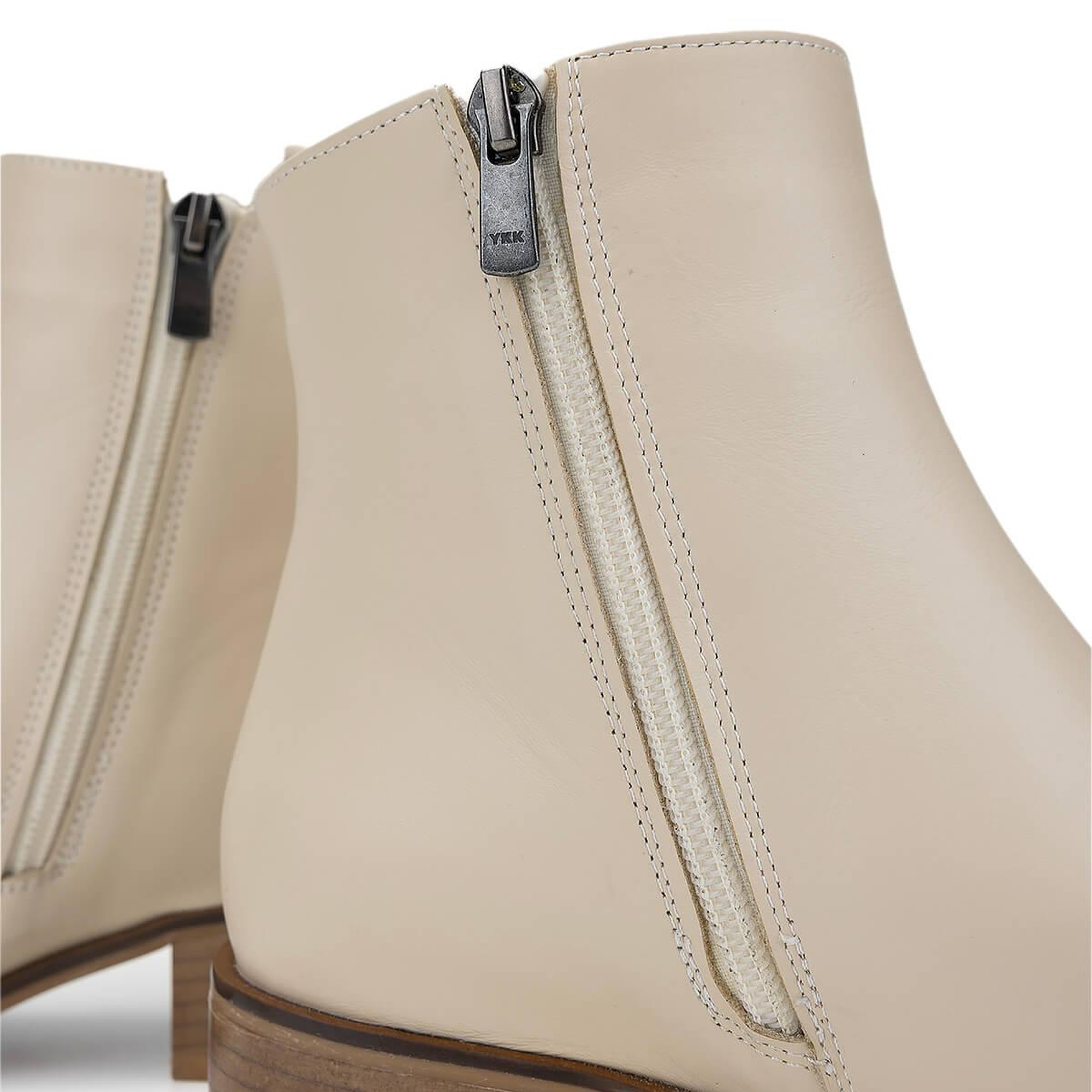 Tamer Tanca Kadın Hakiki Deri Bej Topuklu Bot