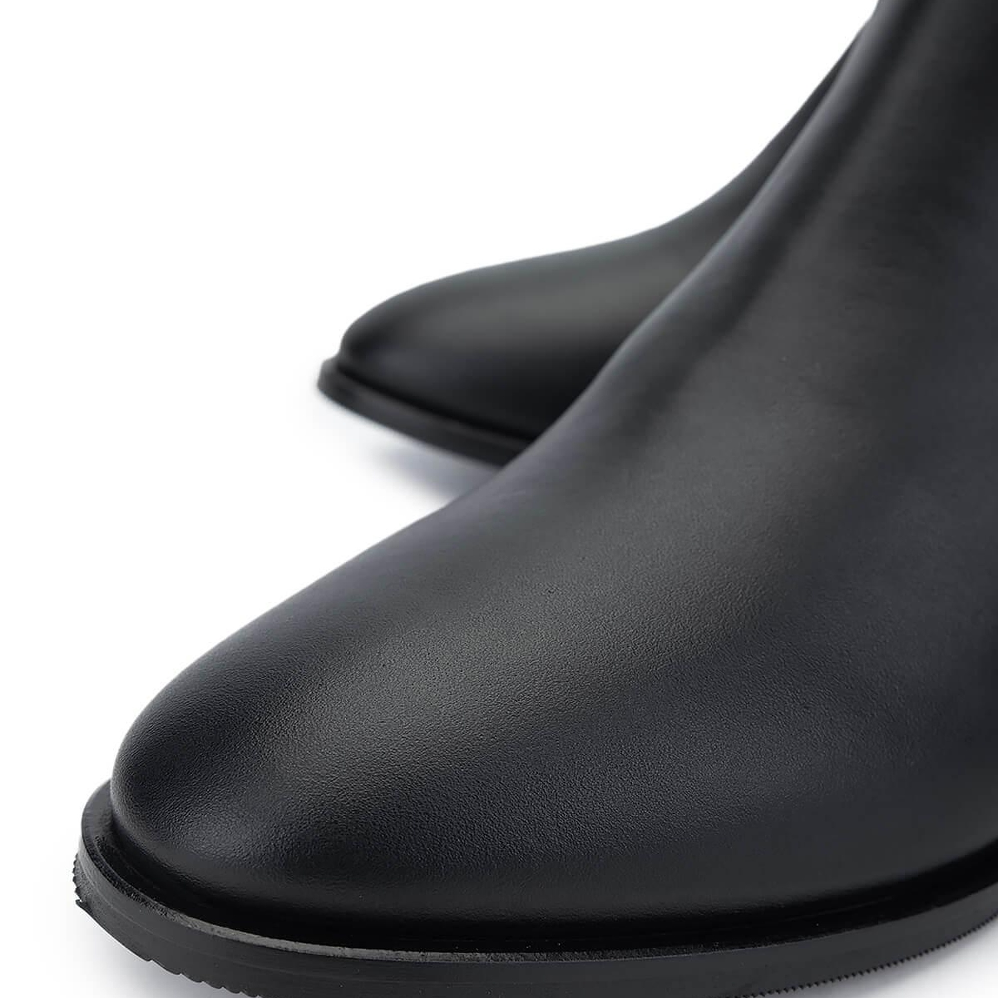 Tamer Tanca Kadın Hakiki Deri Siyah Deri Topuklu Bot