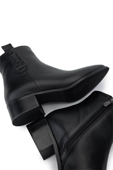  Tamer Tanca Kadın Hakiki Deri Siyah Deri Topuklu Bot