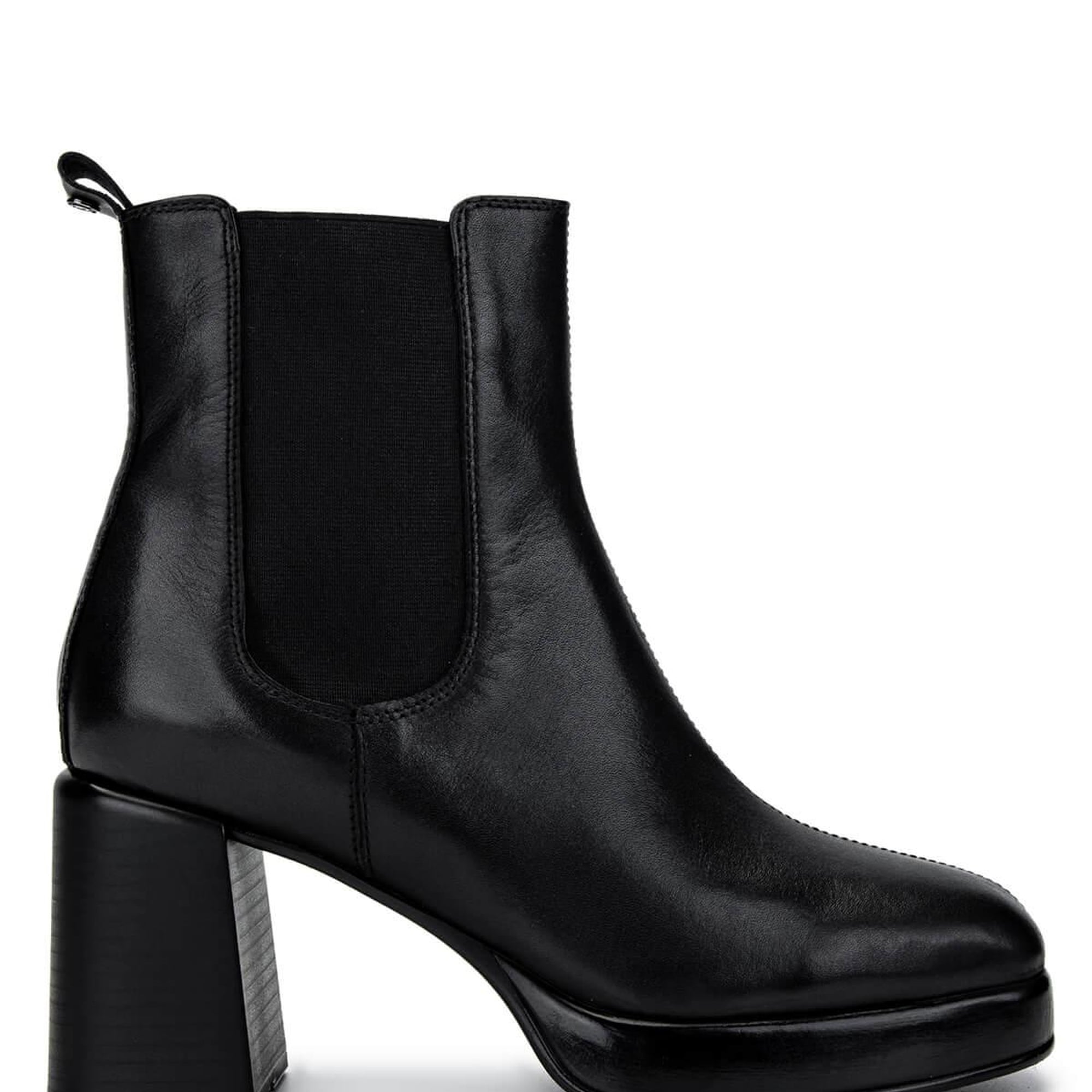 Tamer Tanca Kadın Hakiki Deri Siyah Deri Topuklu Bot