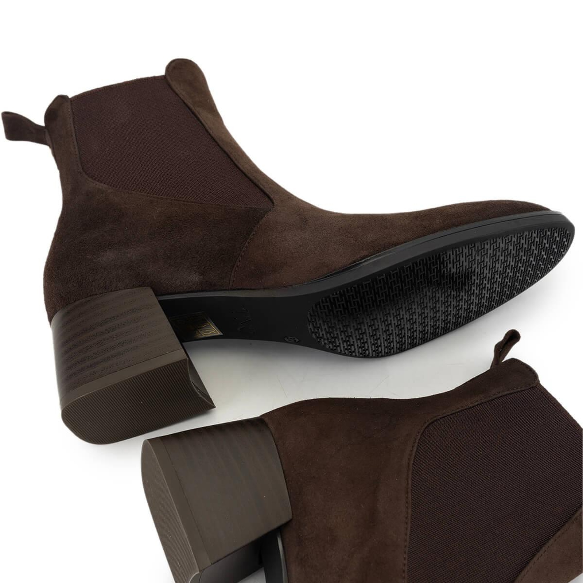 Tamer Tanca Kadın Hakiki Deri Kahverengi Süet Topuklu Bot