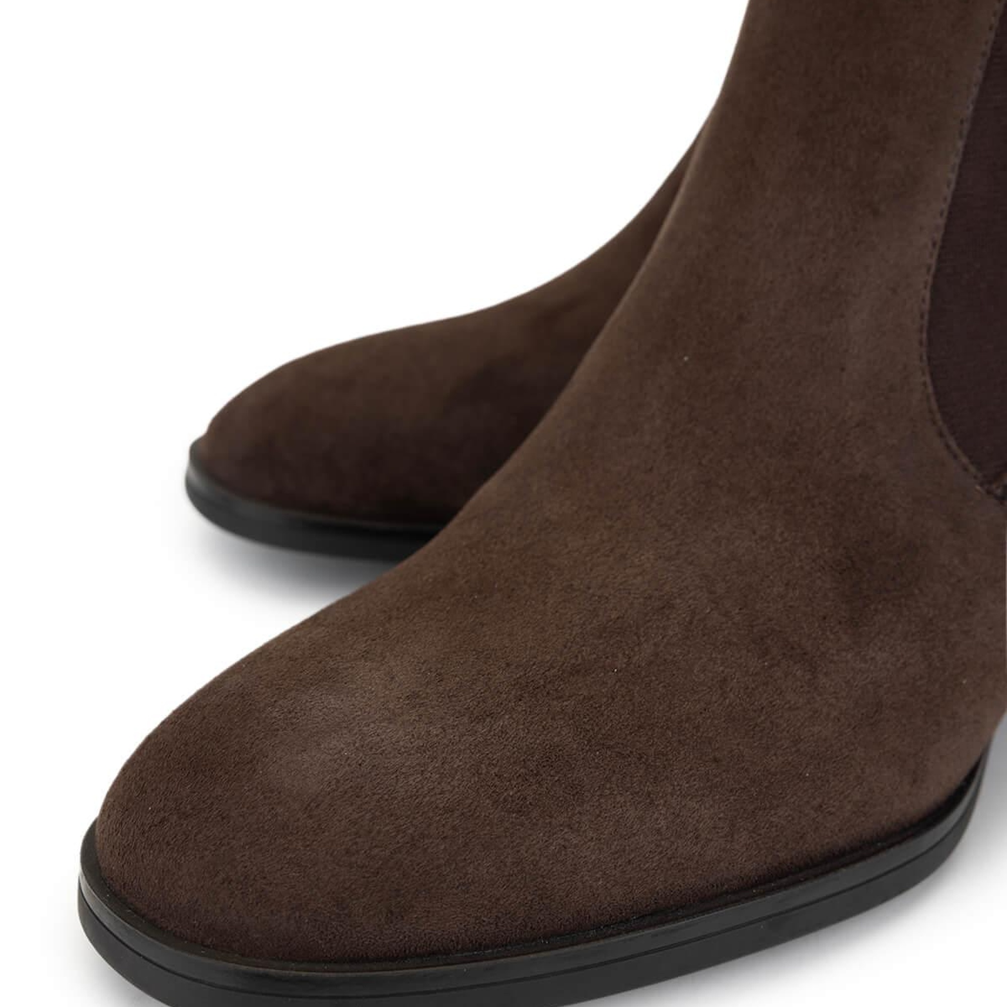 Tamer Tanca Kadın Hakiki Deri Kahverengi Süet Topuklu Bot