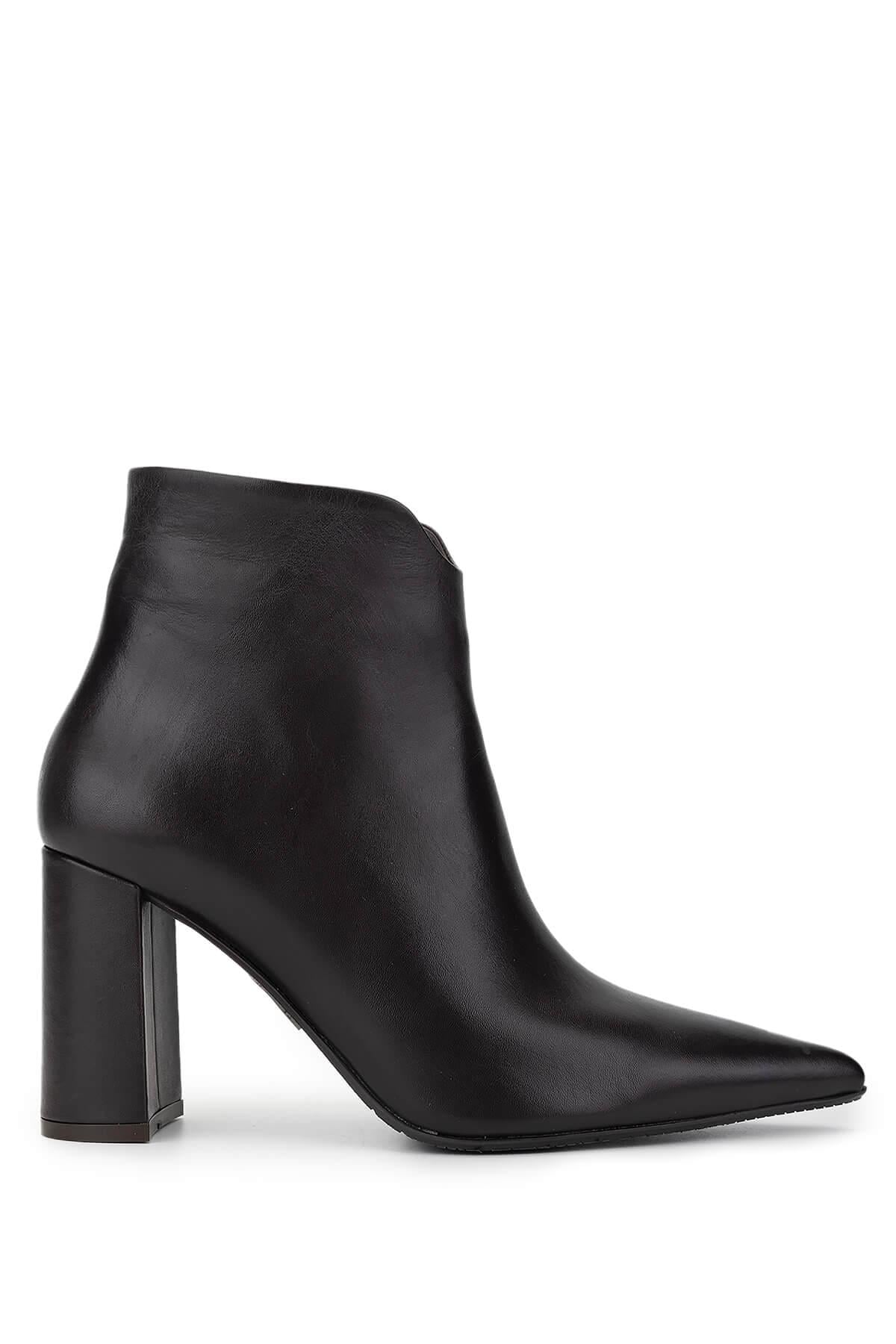  Tamer Tanca Kadın Hakiki Deri Kahverengi Topuklu Bot