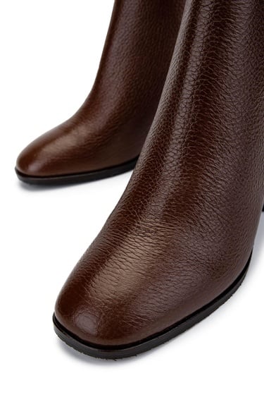  Tamer Tanca Kadın Hakiki Deri Taba Floter Topuklu Bot