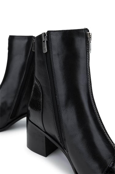  Tamer Tanca Kadın Hakiki Deri Siyah Topuklu Bot