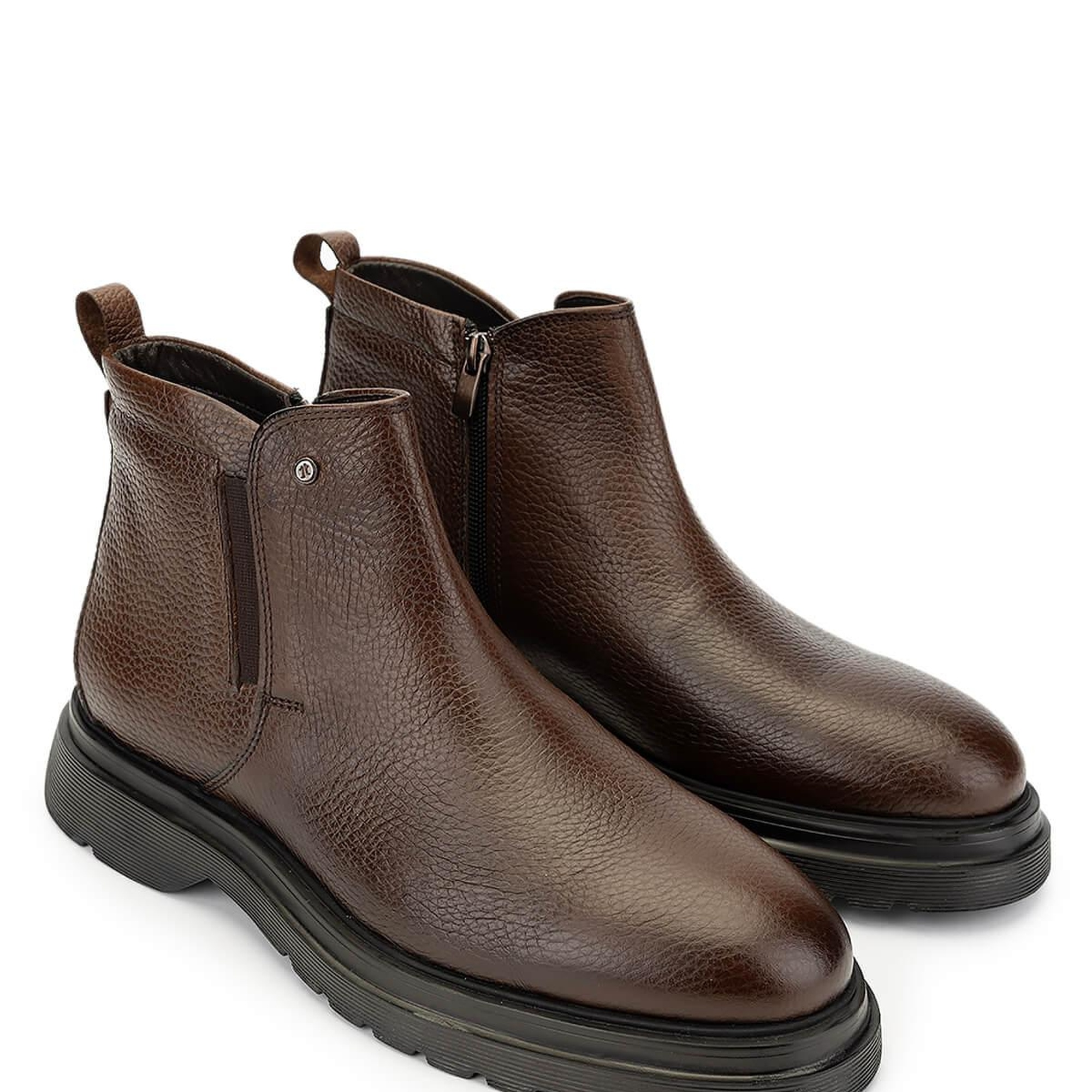 Tamer Tanca Erkek Hakiki Deri Kahverengi Bot Ayakkabı