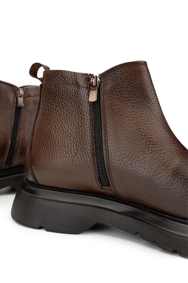  Tamer Tanca Erkek Hakiki Deri Kahverengi Bot Ayakkabı