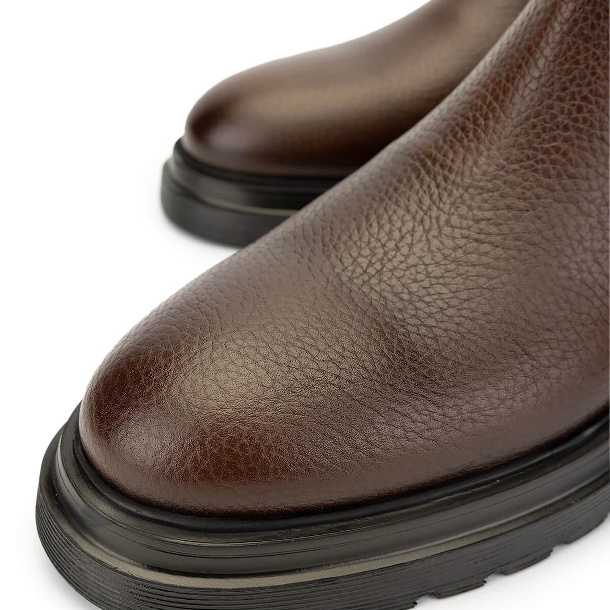 Tamer Tanca Erkek Hakiki Deri Kahverengi Bot Ayakkabı