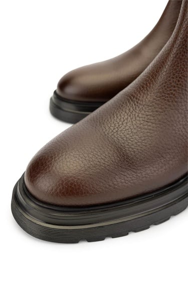  Tamer Tanca Erkek Hakiki Deri Kahverengi Bot Ayakkabı