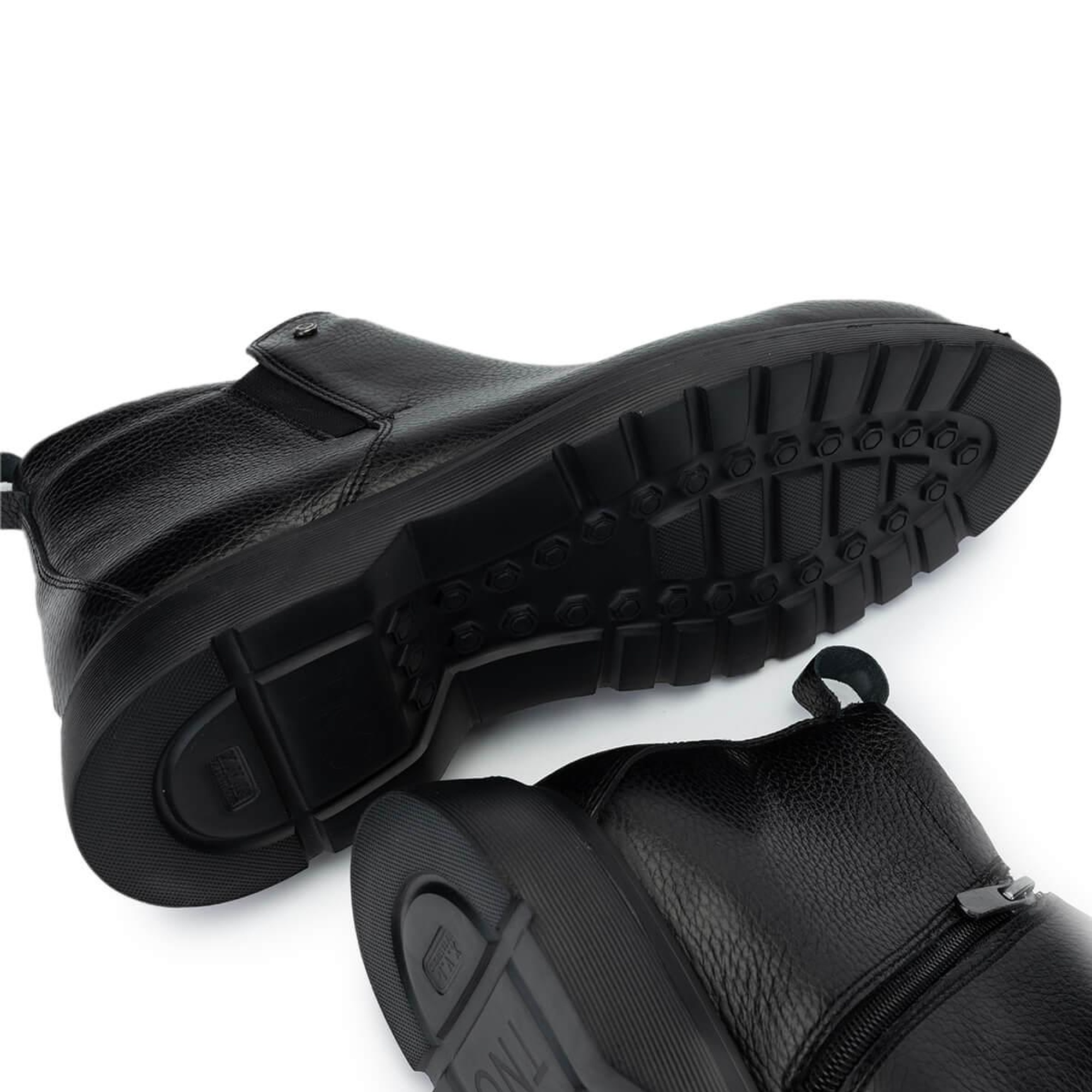 Tamer Tanca Erkek Hakiki Deri Siyah Bot Ayakkabı