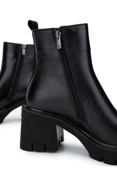  Valmenti Kadın Hakiki Deri Siyah Floter Casual Bot