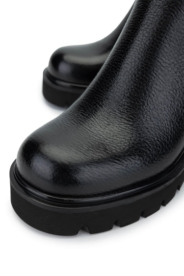  Valmenti Kadın Hakiki Deri Siyah Floter Casual Bot