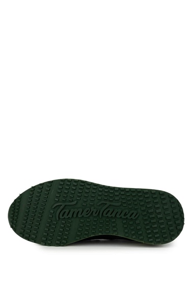  Tamer Tanca Erkek Hakiki Deri Yeşil Kroko Sneakers & Spor Ayakkabı