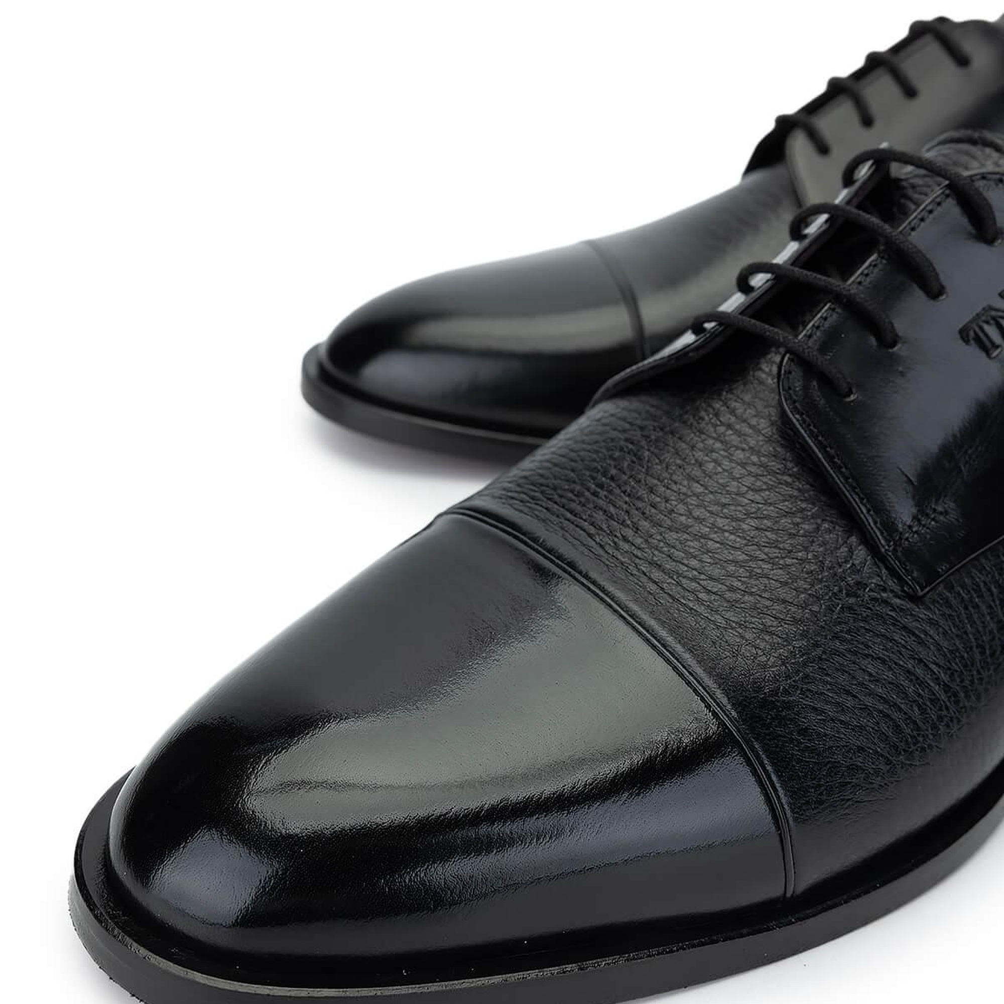 Tamer Tanca Erkek Hakiki Deri Siyah Klasik Ayakkabı