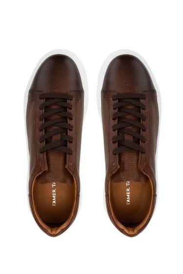  Tamer Tanca Erkek Hakiki Deri Taba Sneakers & Spor Ayakkabı