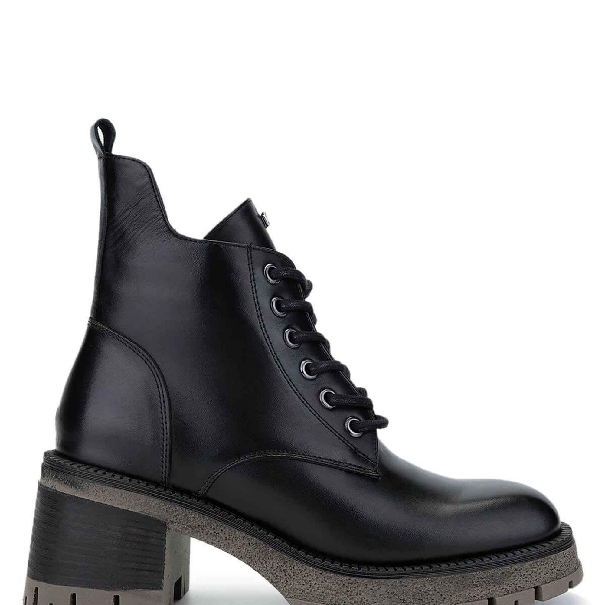 Tamer Tanca Kadın Hakiki Deri Siyah Deri Topuklu Bot