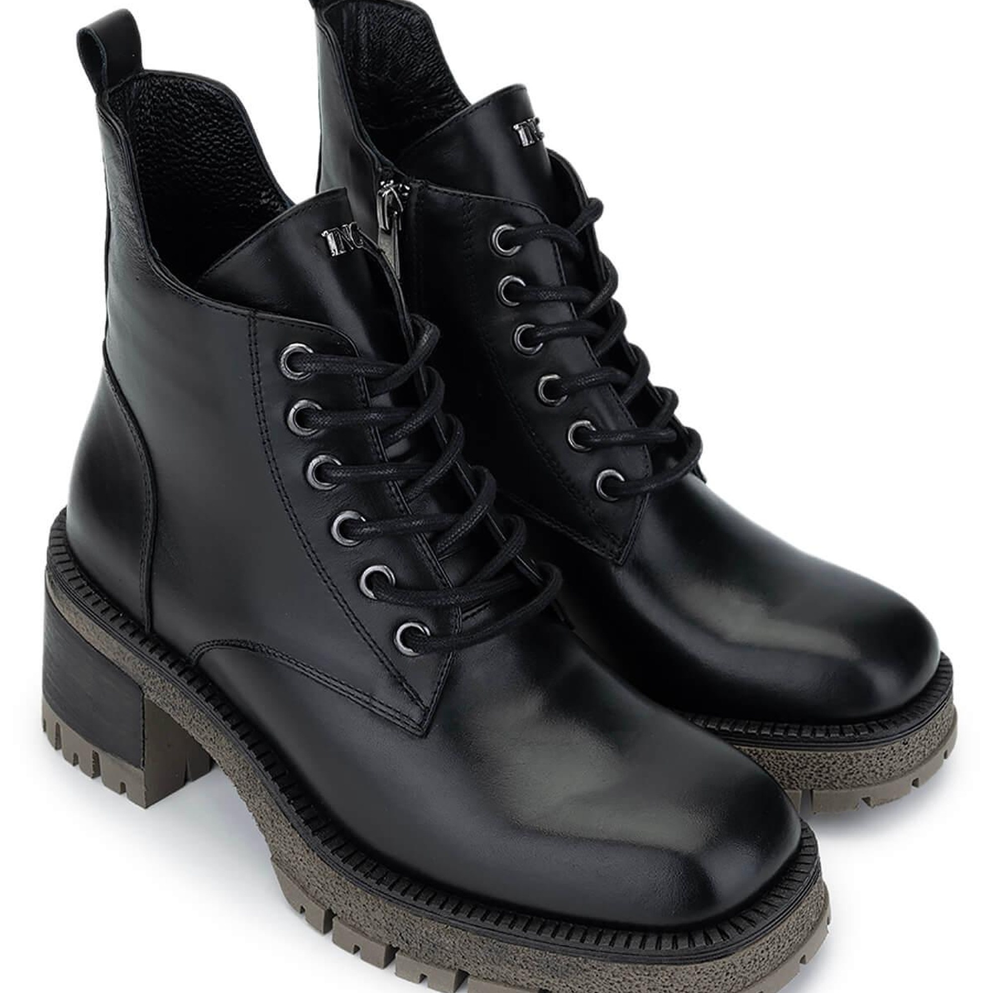 Tamer Tanca Kadın Hakiki Deri Siyah Deri Topuklu Bot