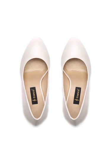  Tamer Tanca Kadın Vegan Beyaz Sedef Topuklu & Stiletto Ayakkabı