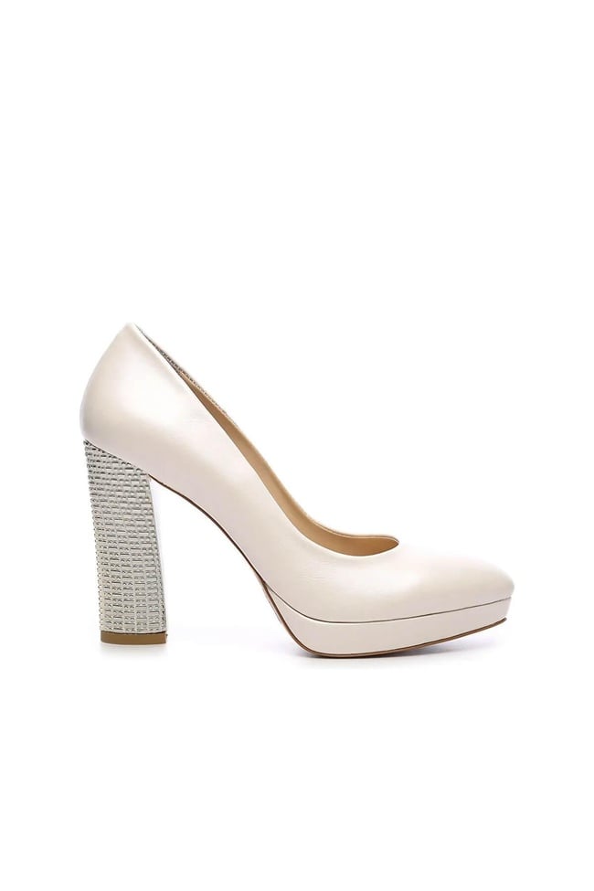  Tamer Tanca Kadın Vegan Beyaz Sedef Topuklu & Stiletto Ayakkabı
