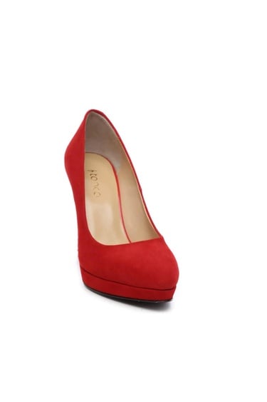  Tamer Tanca Kadın Vegan Kırmızı Topuklu & Stiletto Ayakkabı