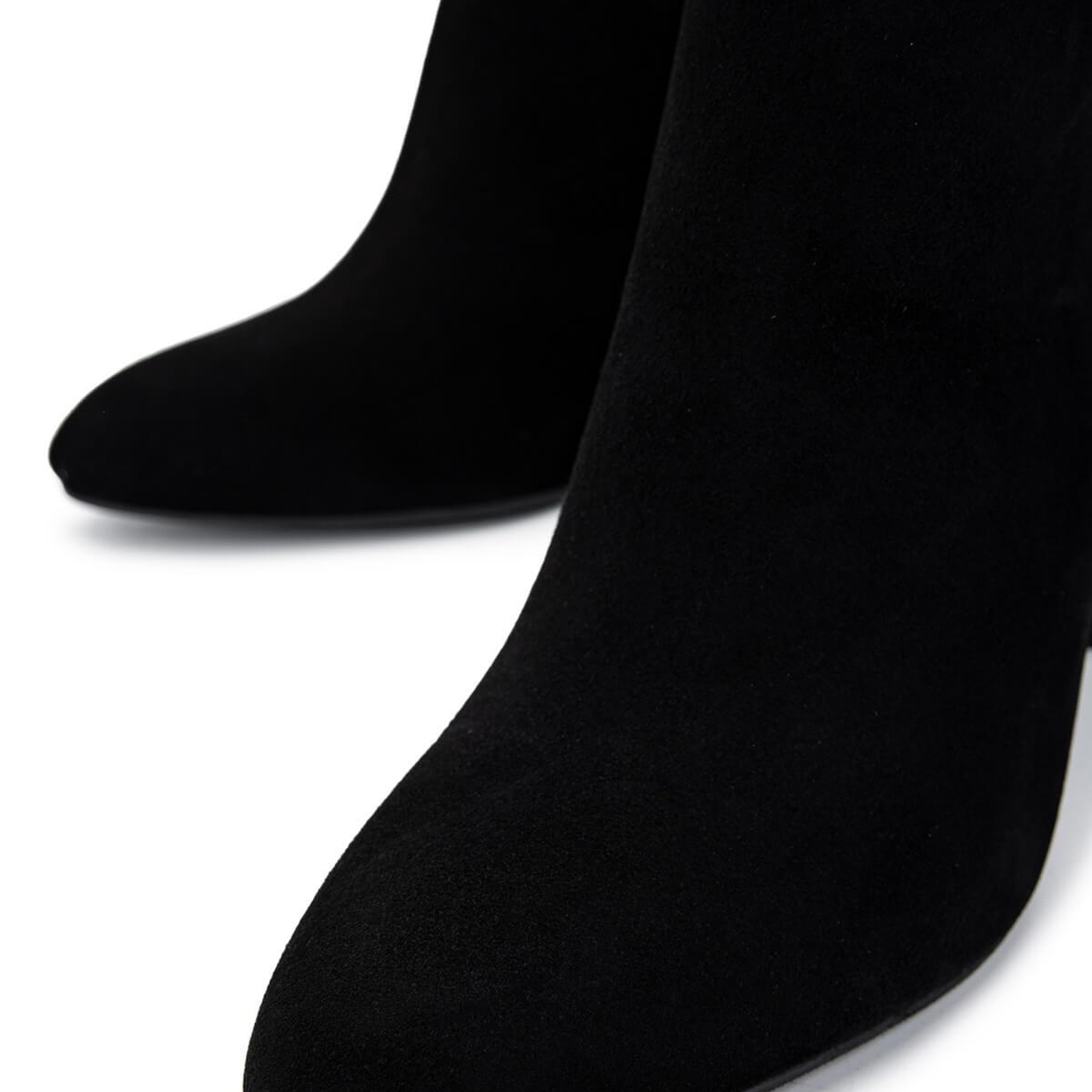 Tamer Tanca Kadın Hakiki Deri Siyah Süet Topuklu Bot