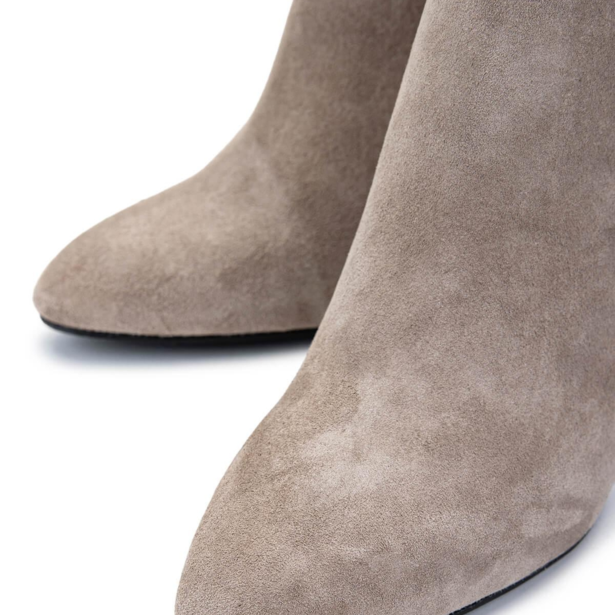 Tamer Tanca Kadın Hakiki Deri Vizon Süet Topuklu Bot