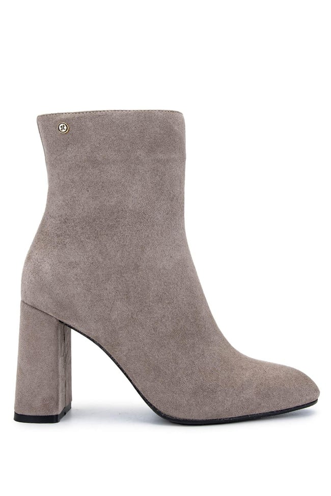  Tamer Tanca Kadın Hakiki Deri Vizon Süet Topuklu Bot