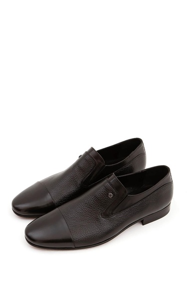  Tamer Tanca Erkek Hakiki Deri Siyah Makosen Ayakkabı