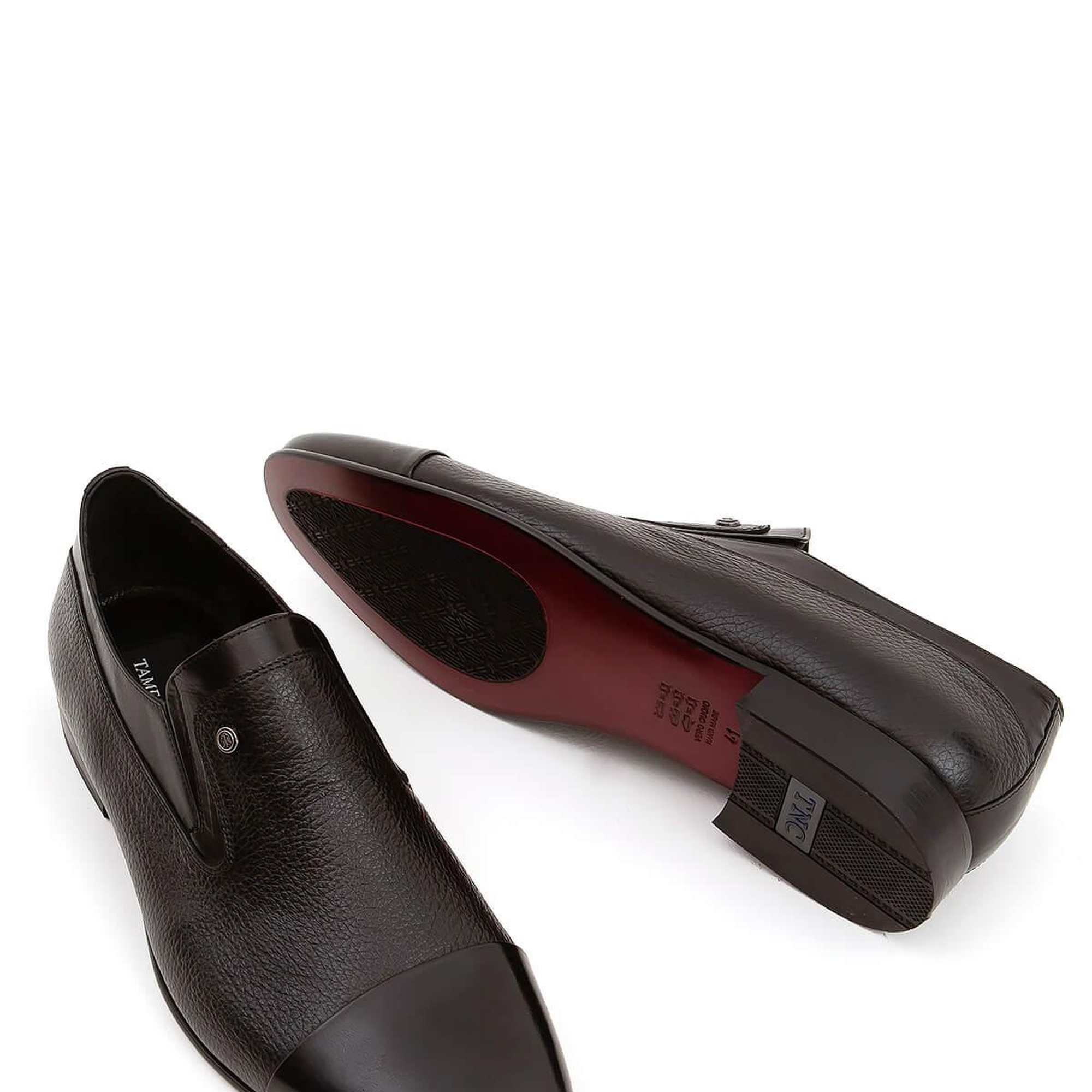 Tamer Tanca Erkek Hakiki Deri Siyah Makosen Ayakkabı