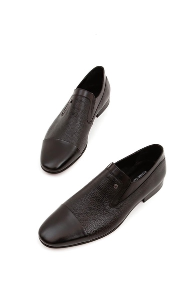  Tamer Tanca Erkek Hakiki Deri Siyah Makosen Ayakkabı