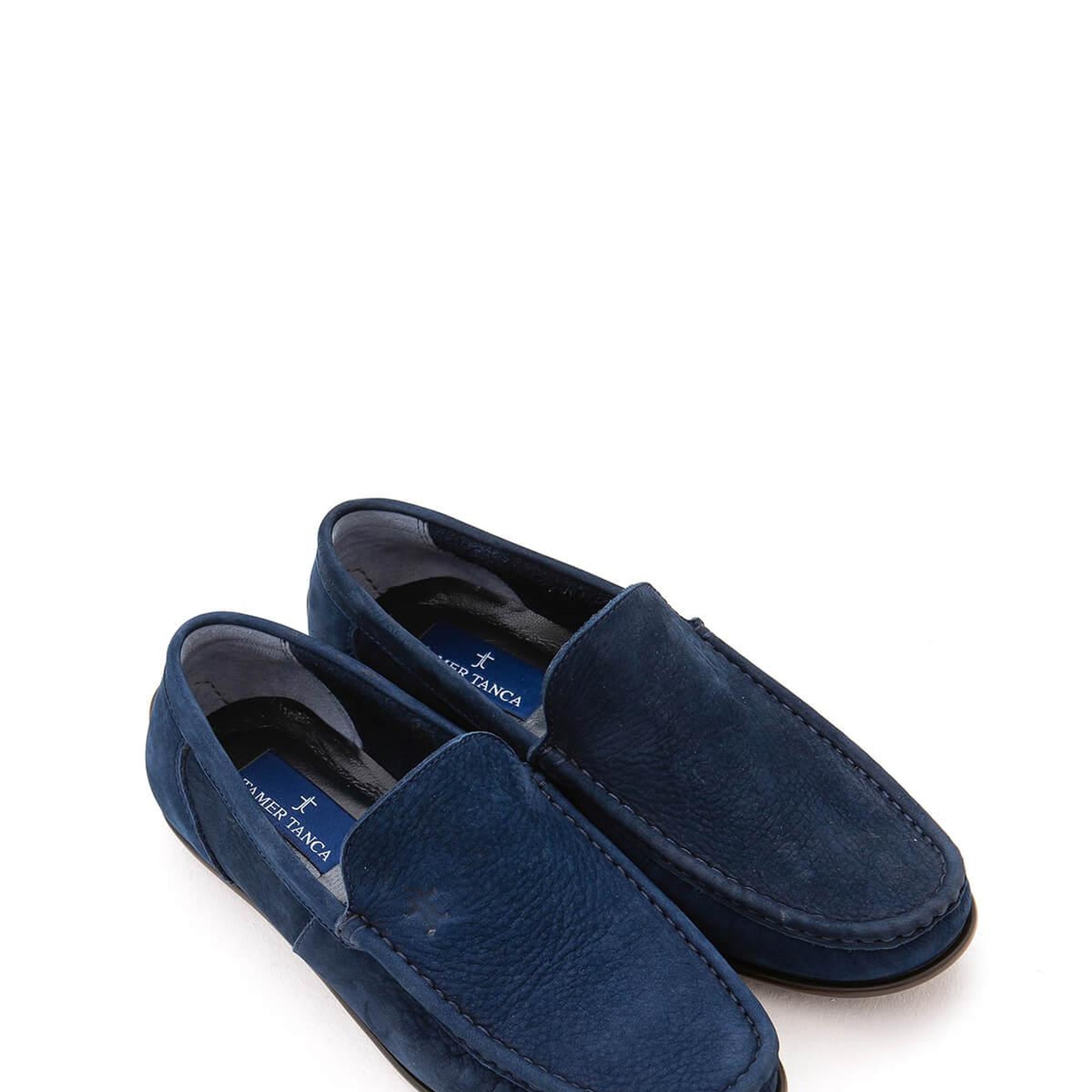 Tamer Tanca Erkek Hakiki Deri Lacivert Nubuk Driver Ayakkabı