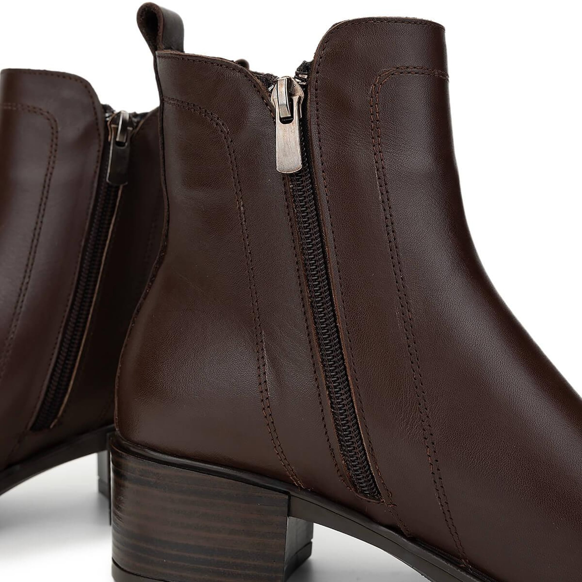 Tamer Tanca Kadın Hakiki Deri Kahverengi Topuklu Bot