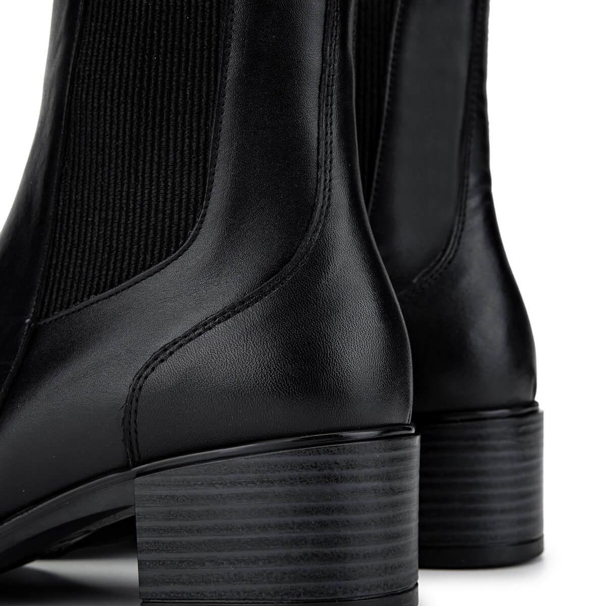 Tamer Tanca Kadın Hakiki Deri Siyah Deri Topuklu Bot