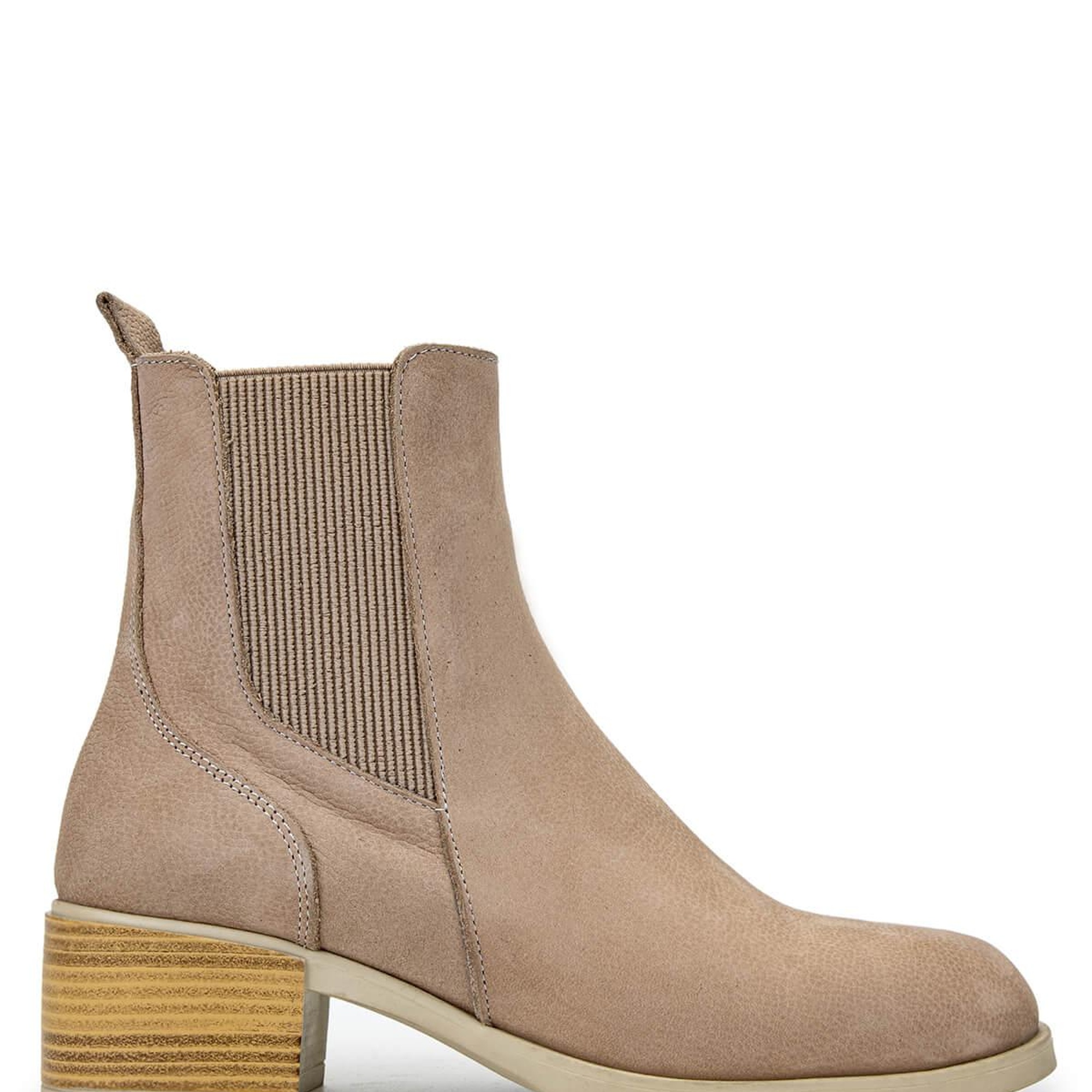 Tamer Tanca Kadın Hakiki Deri Bej Topuklu Bot