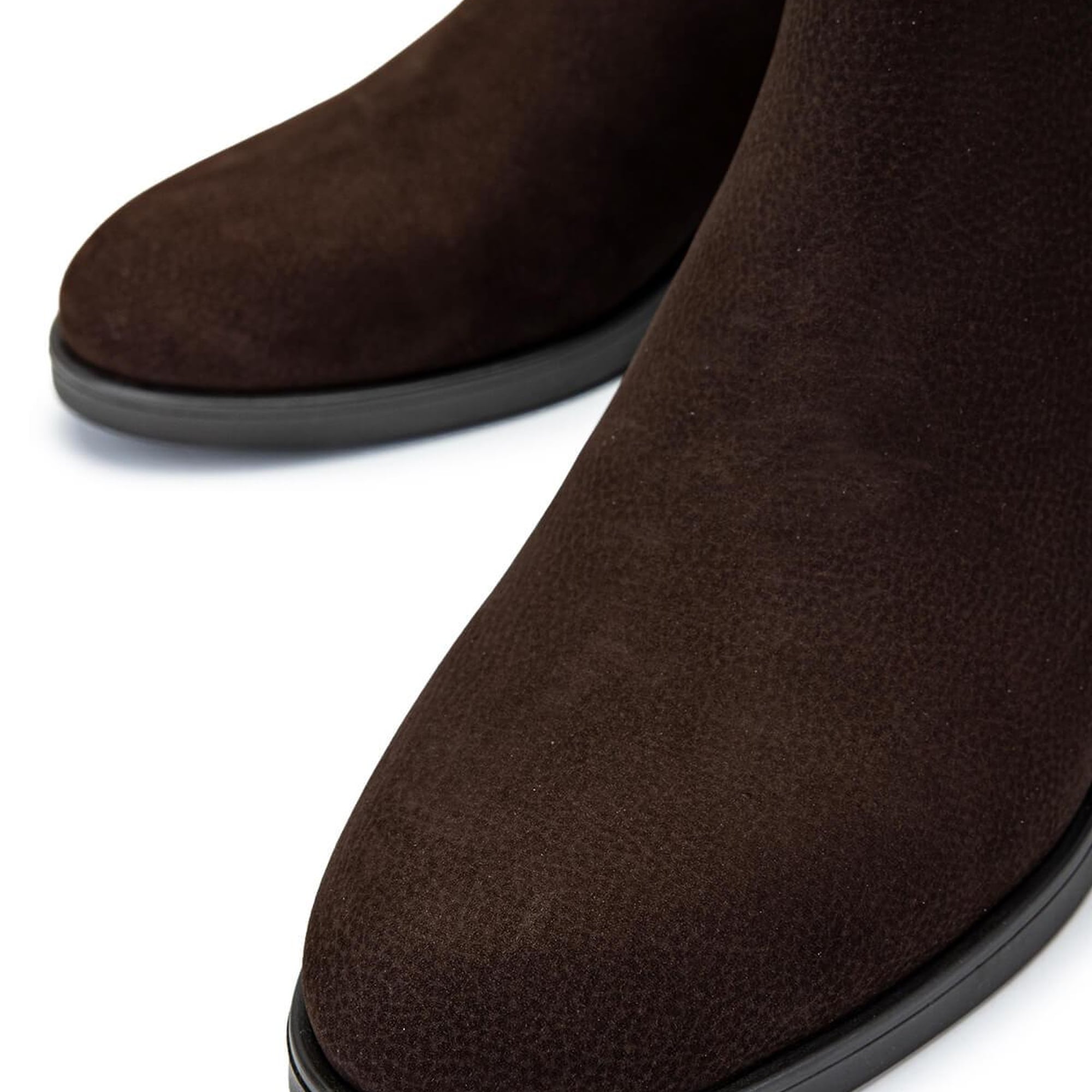 Tamer Tanca Kadın Hakiki Deri Kahverengi Nubuk Topuklu Bot