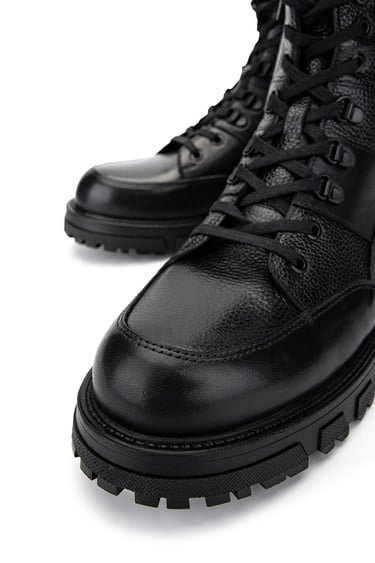  Tamer Tanca Erkek Hakiki Deri Siyah Casual Bot