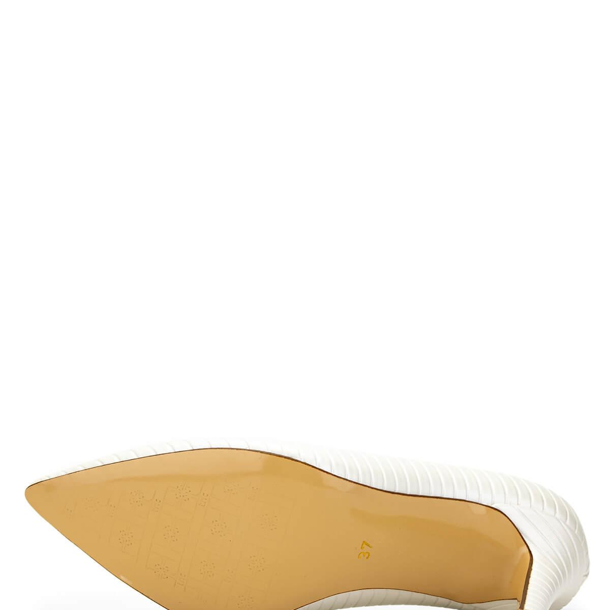 Tamer Tanca Kadın Hakiki Deri Beyaz Stiletto Ayakkabı