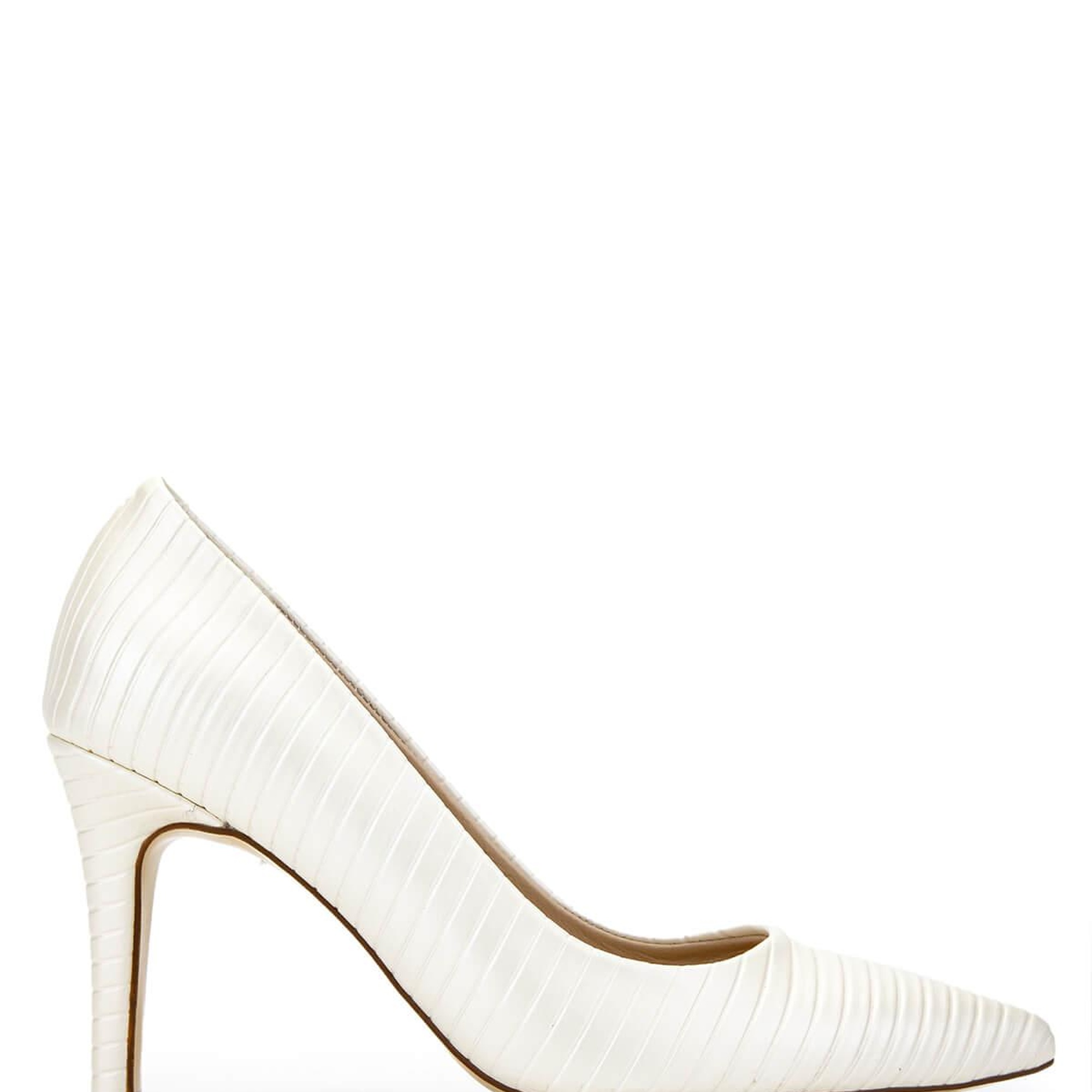 Tamer Tanca Kadın Hakiki Deri Beyaz Stiletto Ayakkabı