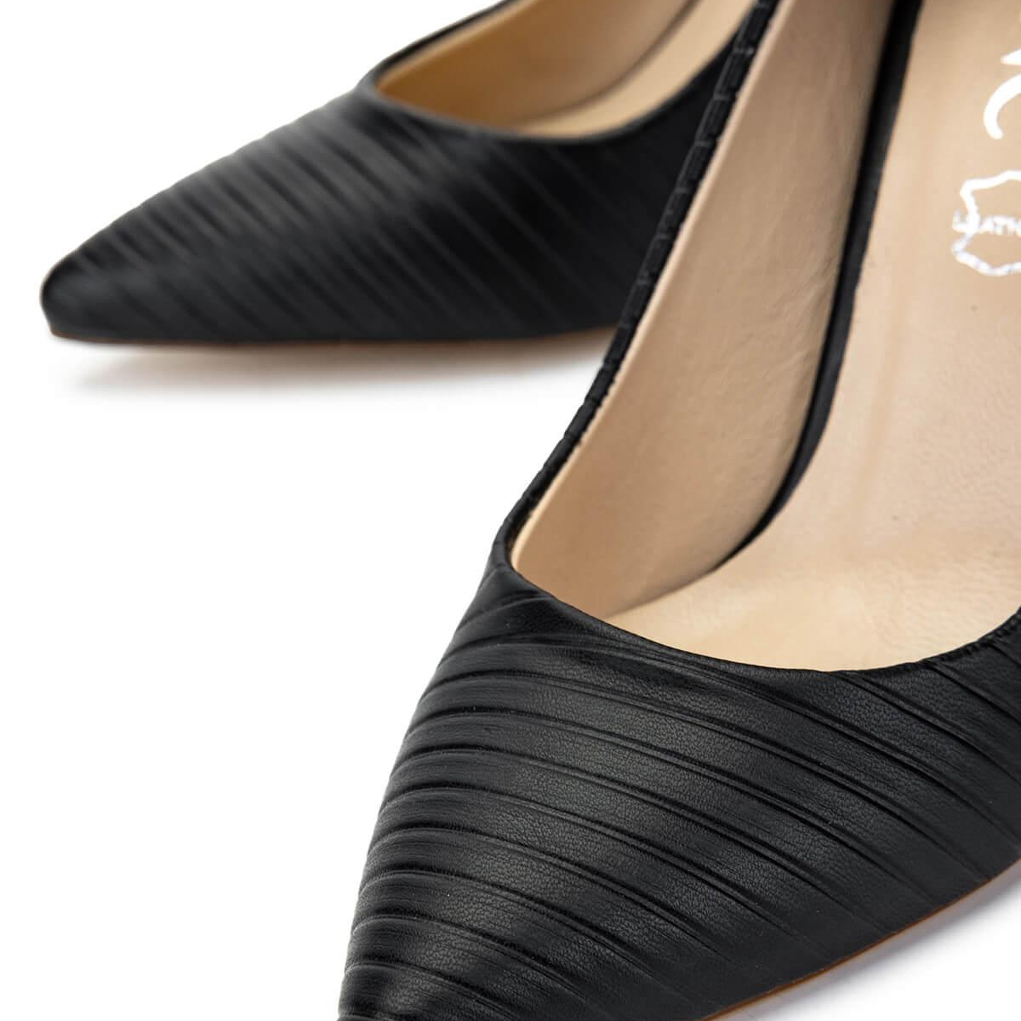 Tamer Tanca Kadın Hakiki Deri Siyah Stiletto Ayakkabı