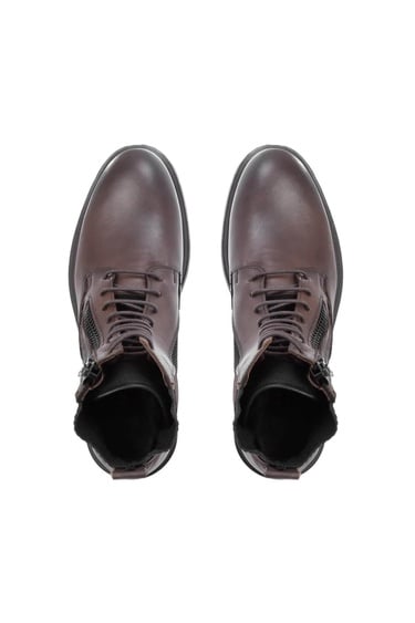  Tamer Tanca Erkek Hakiki Deri Kahverengi POSTAL Bot